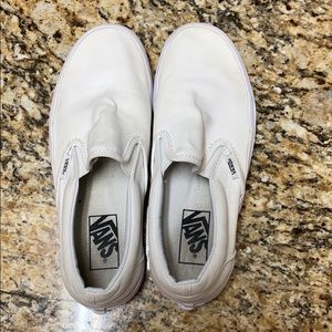 White Slip-on Vans